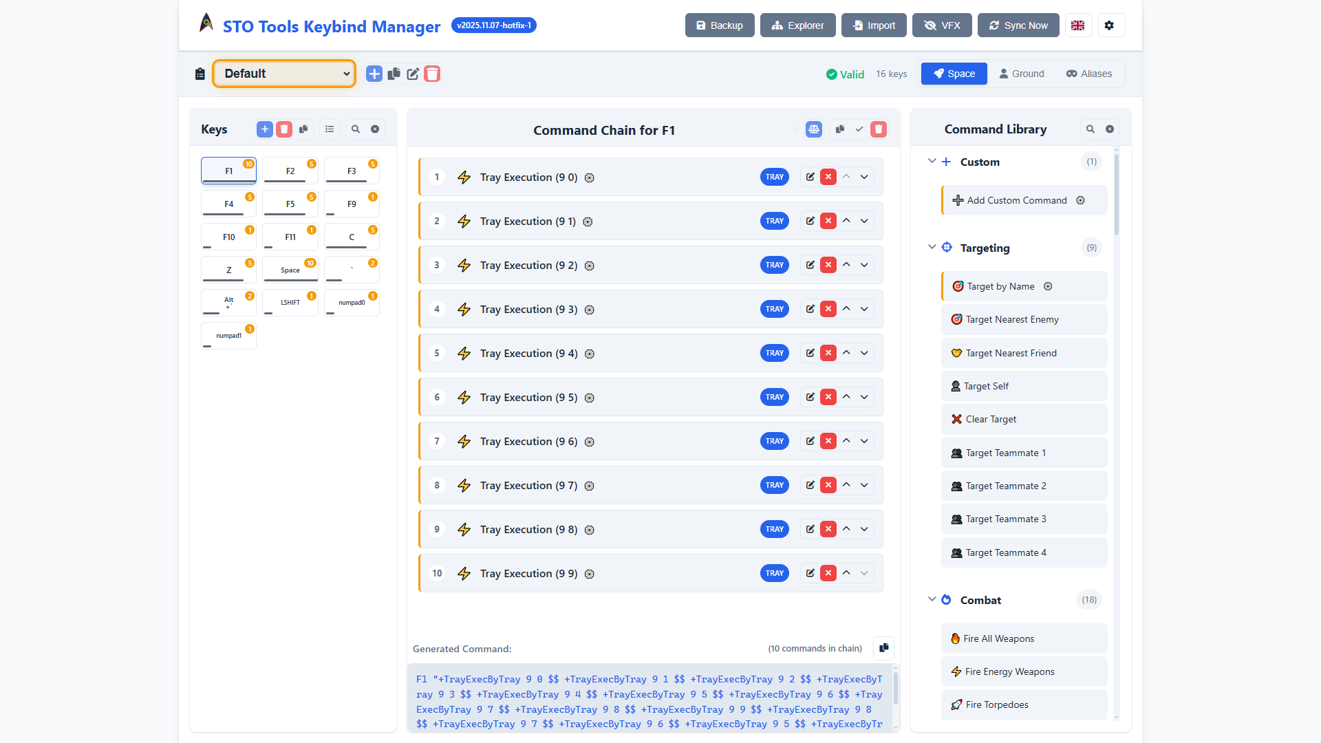 Profile selector/dropdown showing multiple profiles with one selected